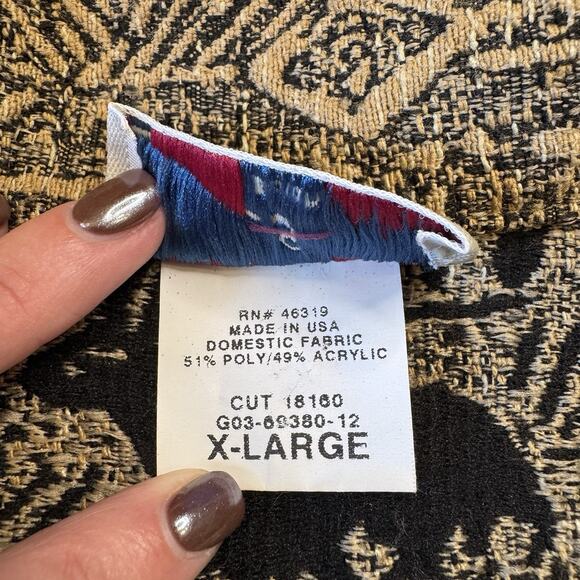 Vintage Touch O' Blue Gotcha Covered Womens Sz XL Jacket Blazer Safari Animal - Picture 3 of 6